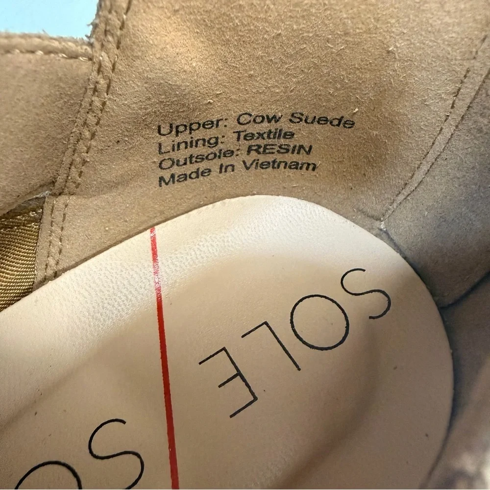 Sole Society Taupe Suede Cutout Ankle Booties
